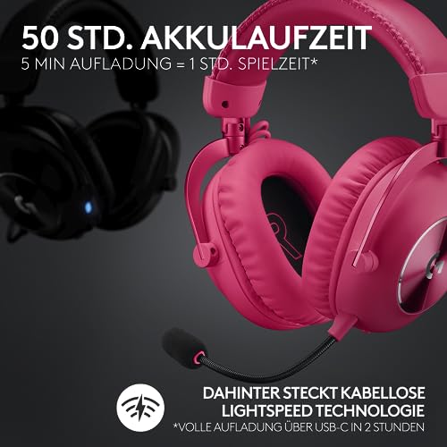 Logitech G PRO X LIGHTSPEED Gaming-Headset (2. Generation) mit Blue VO!CE + Blue Microphones Yeti USB-Mikrofon für Aufnahme und Streaming auf PC und Mac