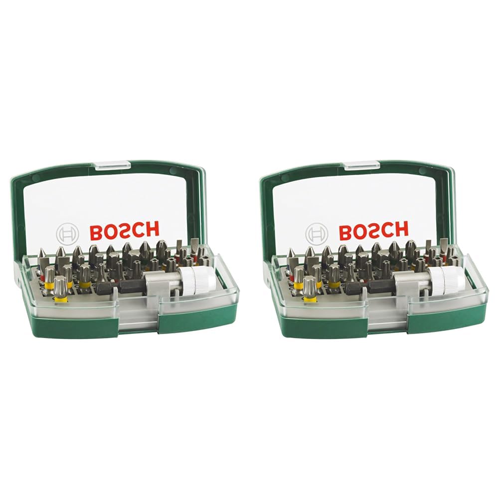 Bosch 32tlg. Schrauberbit-Set (PH-, PZ-, Hex-, T-, TH-, S-Bit, Zubehör Bohrschrauber und Schraubendreher)