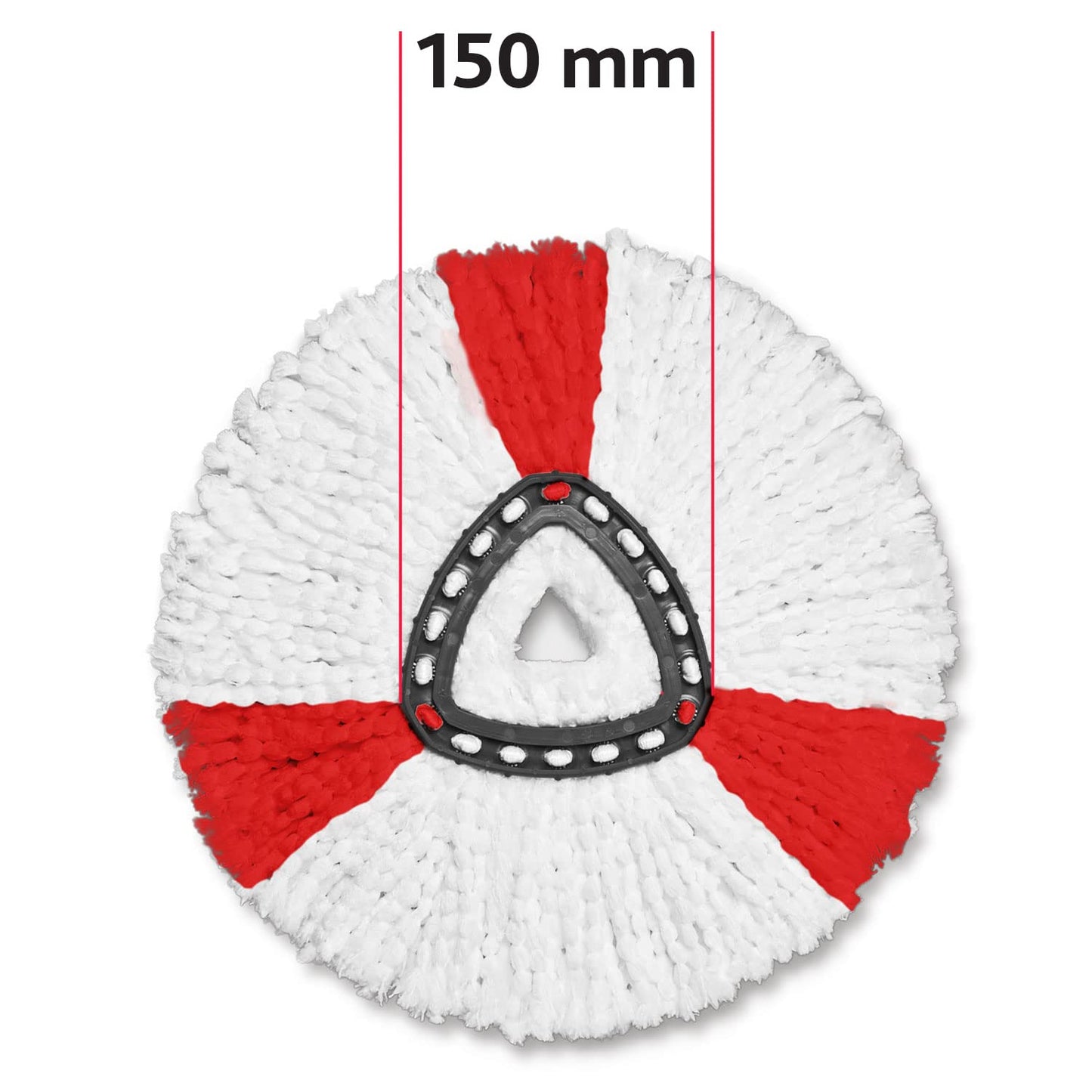 Vileda Turbo 2in1 EasyWring&Clean Wischmopp Ersatzköpfe, Mikrofaser Moppköpfe mit Kraftfasern für Vileda Turbo Sets, auch für empfindliche Böden, 2er Pack