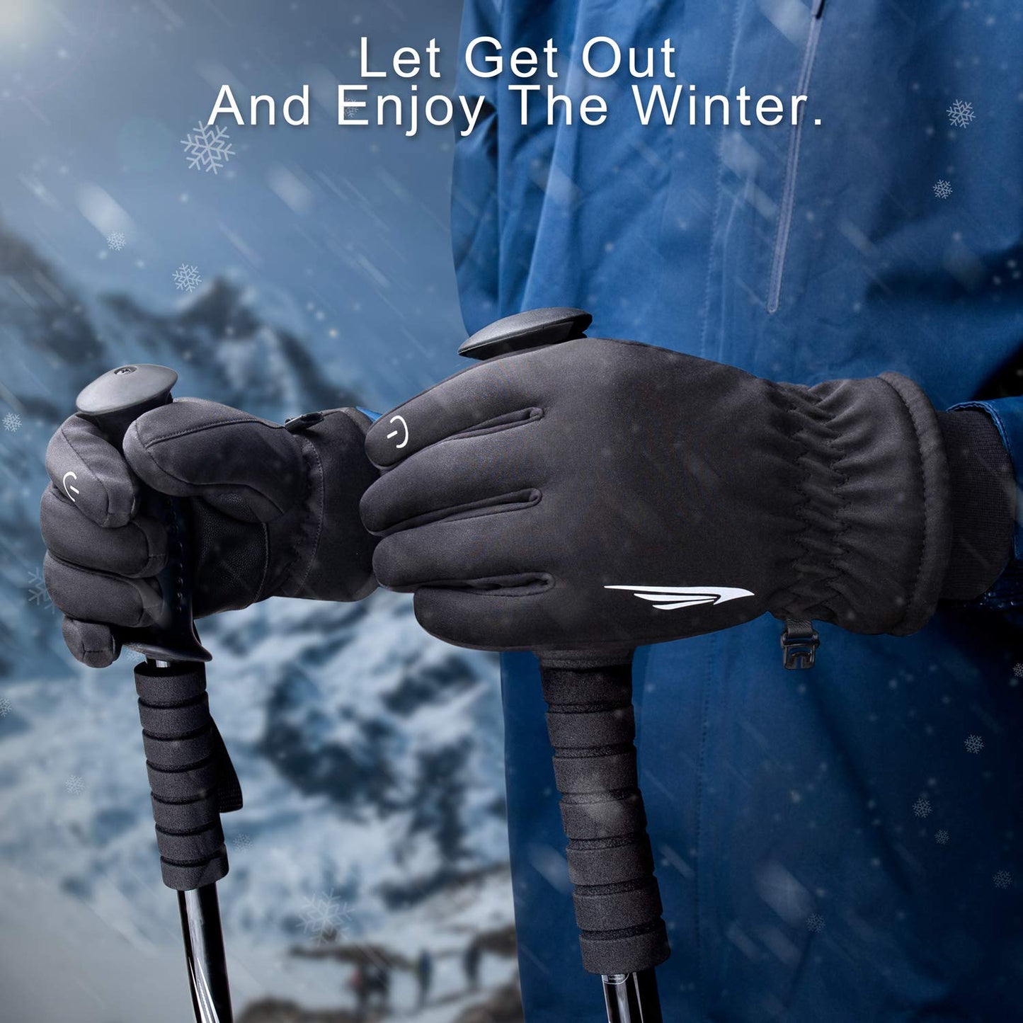 SIMARI Winter Thermo-Handschuhe Herren Damen Touchscreen Anti-Rutsch Winddicht Handschuhe Kaltes Wetter Handschuhe zum Autofahren Radfahren Skifahren Arbeiten Outdoor SMRG102