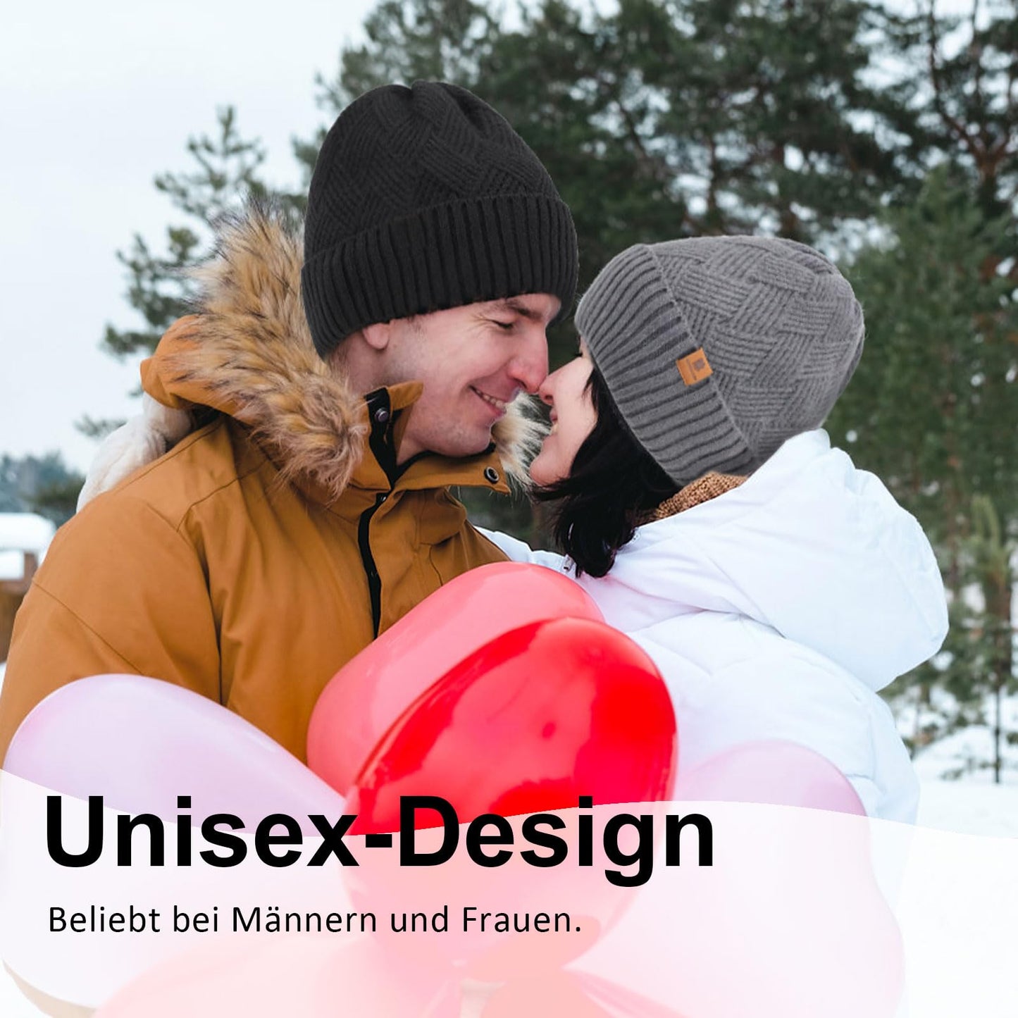 BARFULKER Mütze Herren Damen Winter Beanie Mütze Warme Wintermütze Thermo Dehnbare Strickmützen Bequem Wollmütze Winddichte Laufmützen Unisex