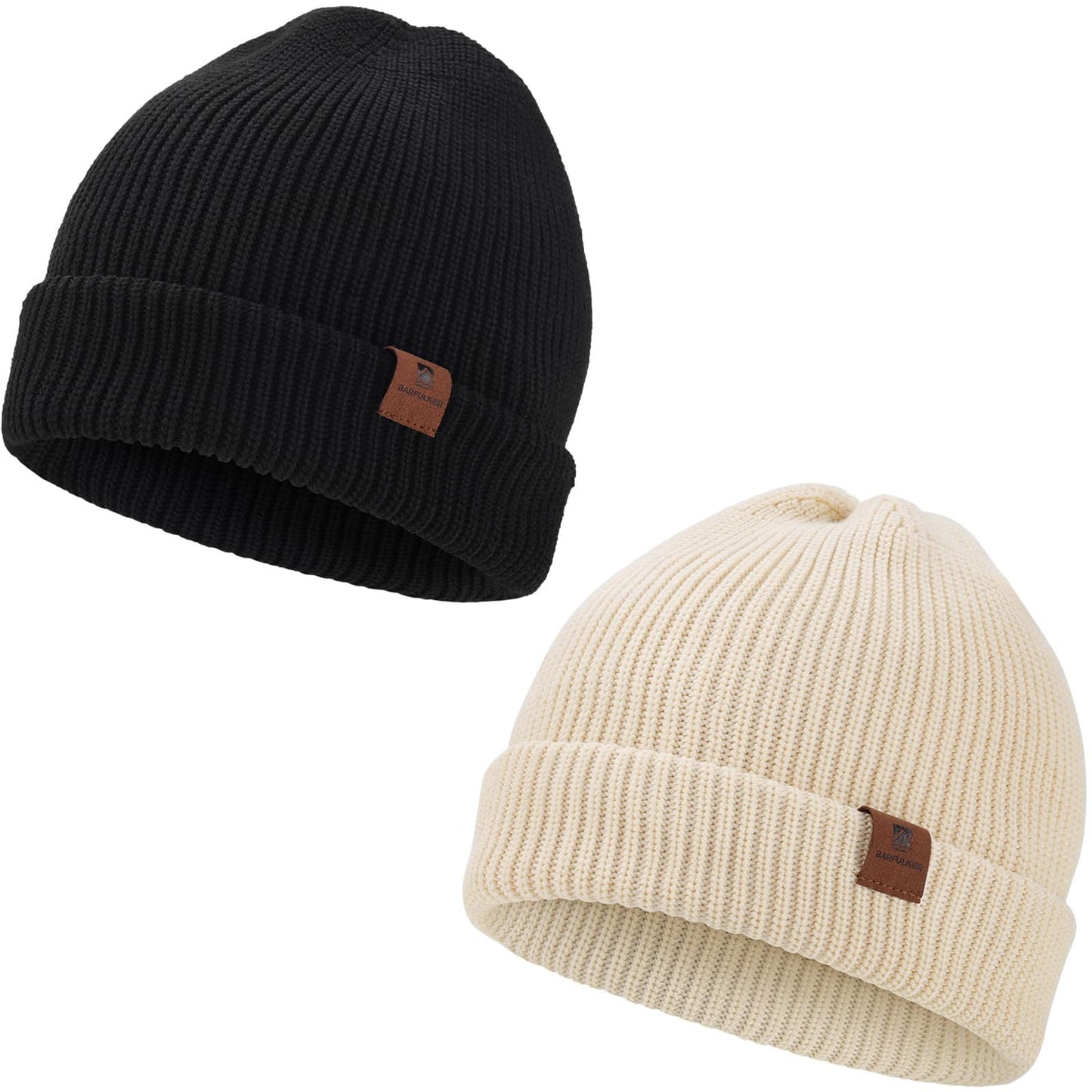 BARFULKER Mütze Herren Damen Winter Beanie Mütze Warme Wintermütze Thermo Dehnbare Strickmützen Bequem Wollmütze Winddichte Laufmützen Unisex