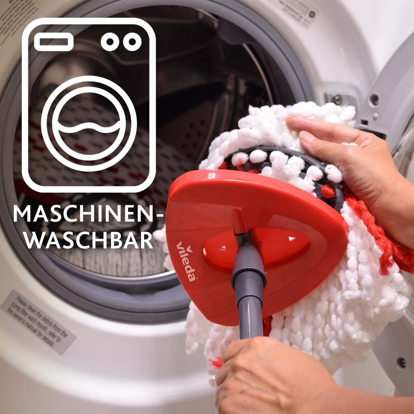 Vileda Turbo 2in1 EasyWring&Clean Wischmopp Ersatzköpfe, Mikrofaser Moppköpfe mit Kraftfasern für Vileda Turbo Sets, auch für empfindliche Böden, 2er Pack