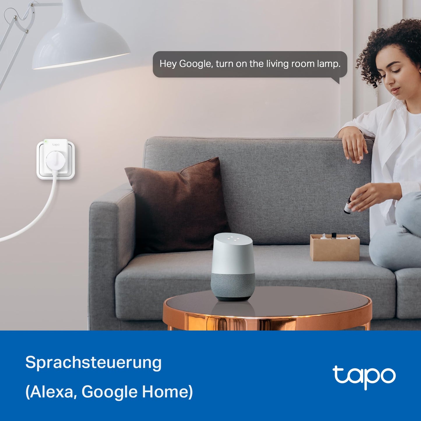 TP-Link Tapo Smart WLAN Steckdose Tapo P110 mit Energieverbrauchsmesser, Smart Home Alexa Steckdose, funktioniert mit Alexa, Google Home, Sprachsteuerung, Fernzugriff, Mini, 4 Pack