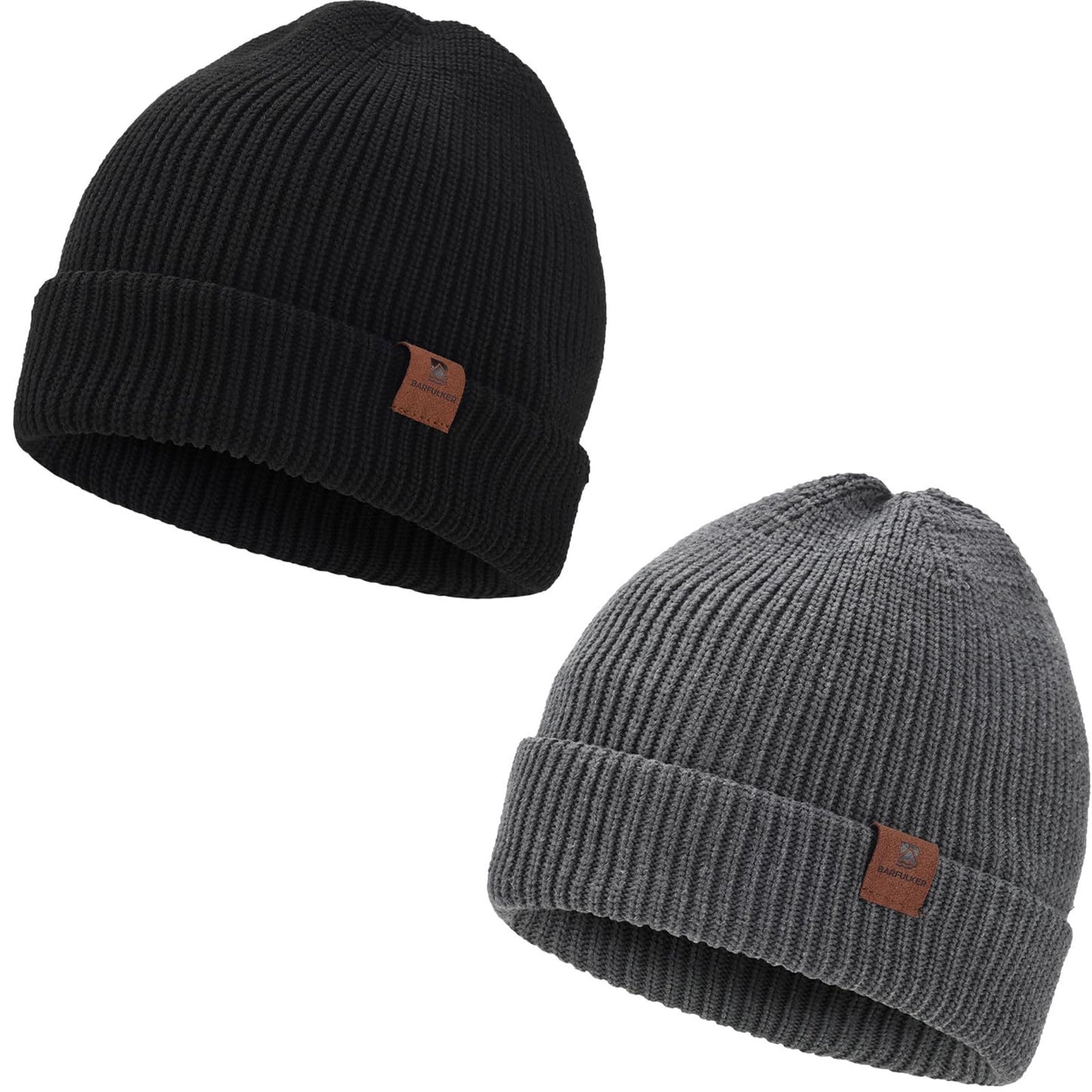 BARFULKER Mütze Herren Damen Winter Beanie Mütze Warme Wintermütze Thermo Dehnbare Strickmützen Bequem Wollmütze Winddichte Laufmützen Unisex