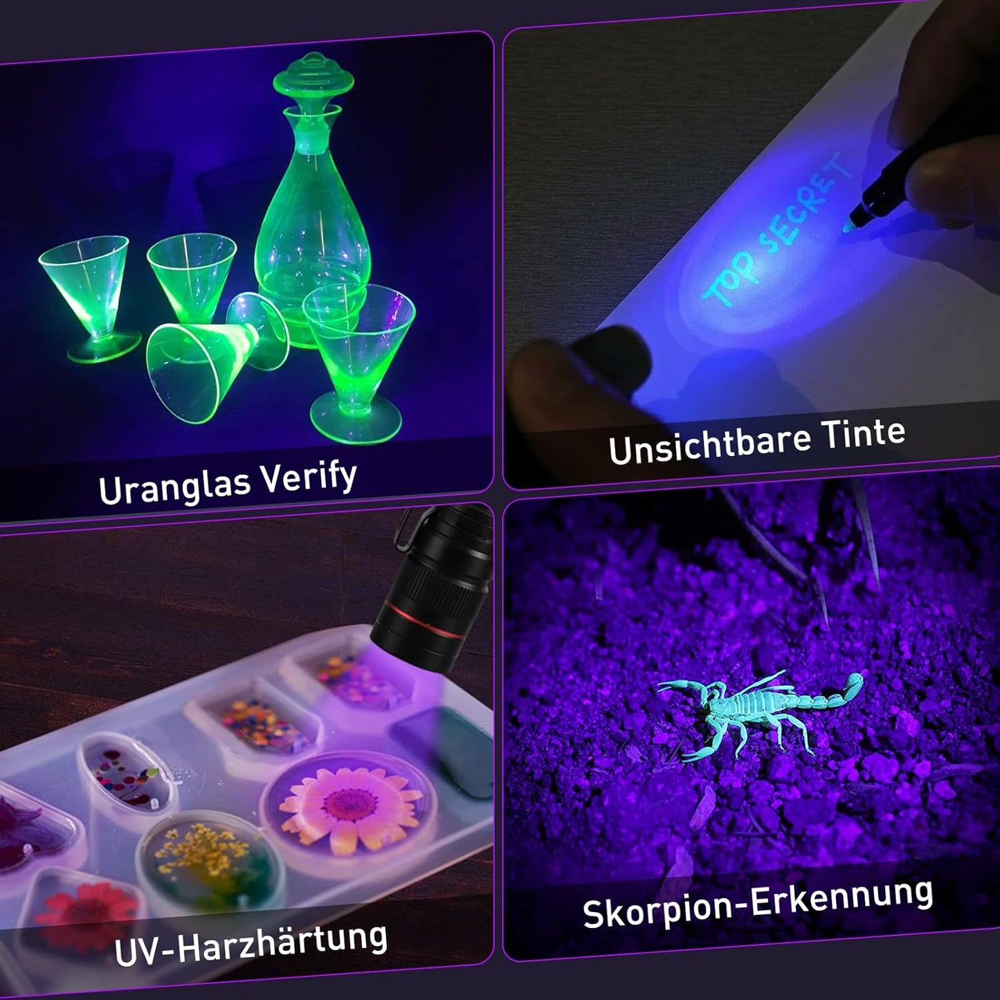 UV Torch LED Hand Light Black Light Made of Aluminium Alloy