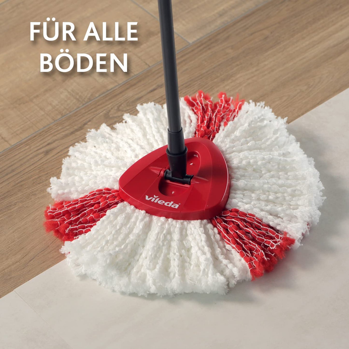 Vileda Turbo 2in1 EasyWring&Clean Wischmopp Ersatzköpfe, Mikrofaser Moppköpfe mit Kraftfasern für Vileda Turbo Sets, auch für empfindliche Böden, 2er Pack