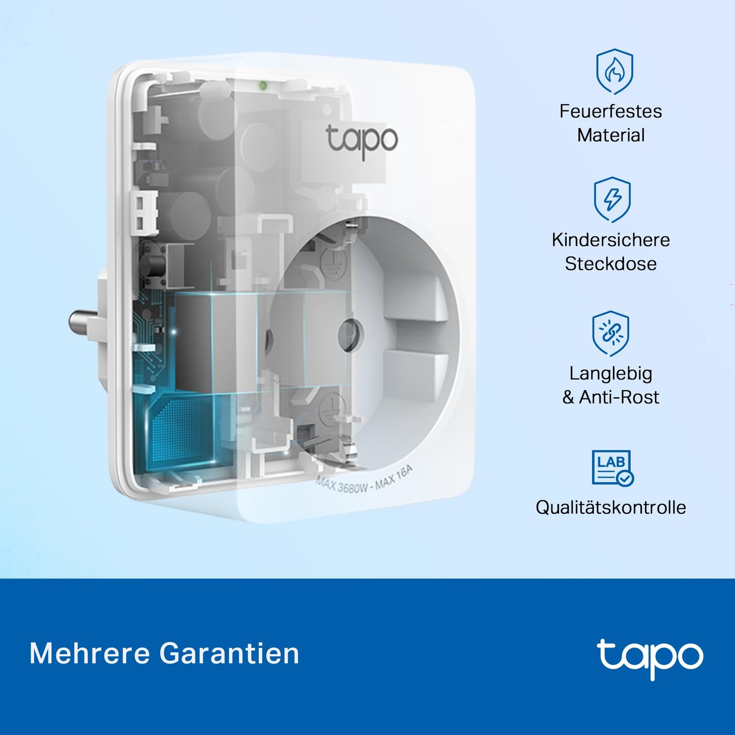 TP-Link Tapo Smart WLAN Steckdose Tapo P110 mit Energieverbrauchsmesser, Smart Home Alexa Steckdose, funktioniert mit Alexa, Google Home, Sprachsteuerung, Fernzugriff, Mini, 4 Pack