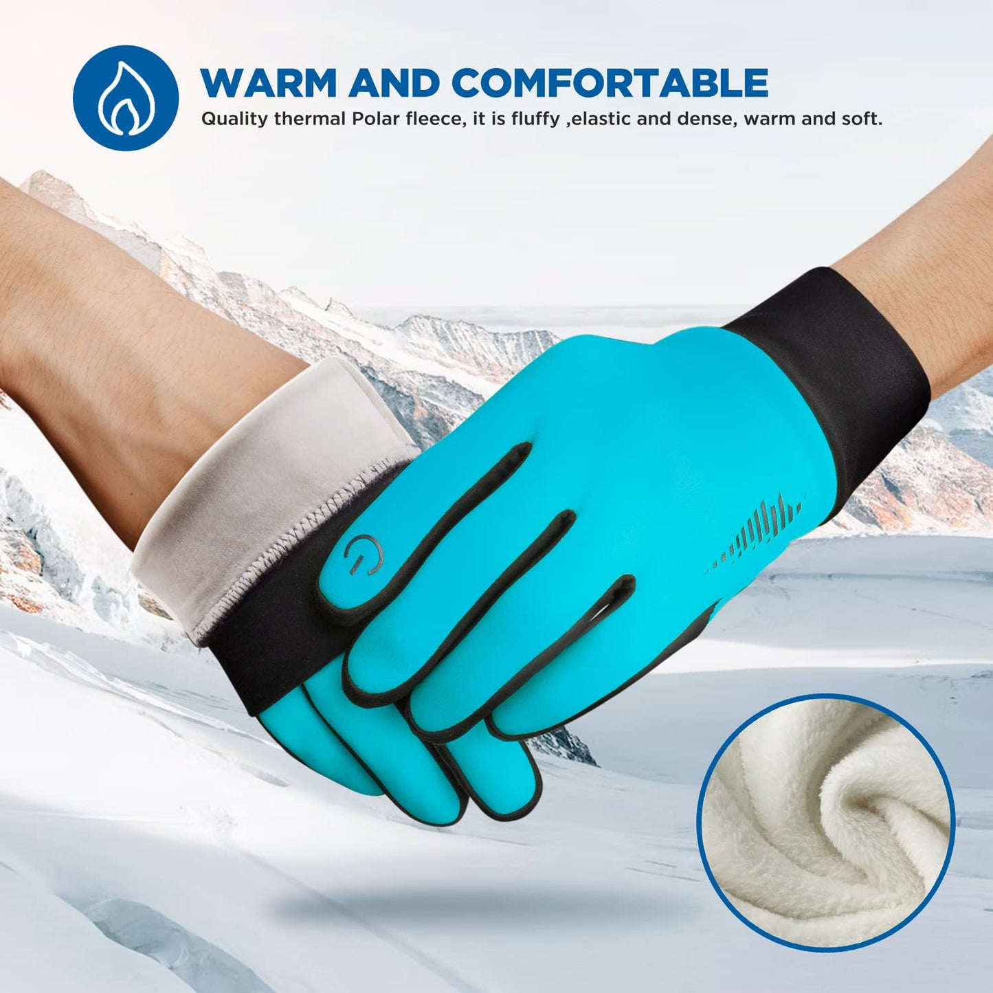 SIMARI Winter Thermo-Handschuhe Herren Damen Touchscreen Anti-Rutsch Winddicht Handschuhe Kaltes Wetter Handschuhe zum Autofahren Radfahren Skifahren Arbeiten Outdoor SMRG102