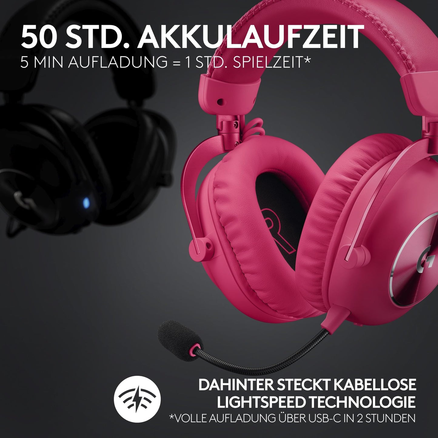 Logitech G PRO X LIGHTSPEED Gaming-Headset (2. Generation) mit Blue VO!CE + Blue Microphones Yeti USB-Mikrofon für Aufnahme und Streaming auf PC und Mac