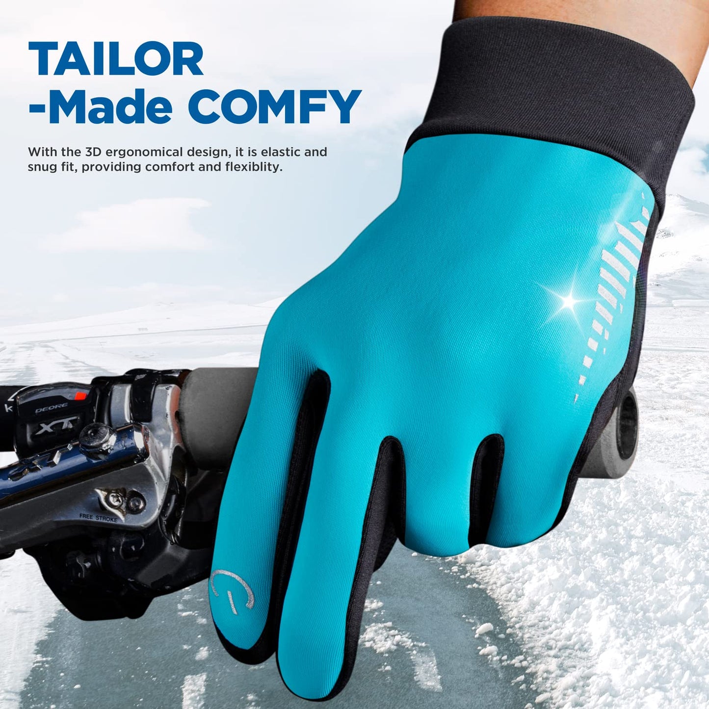 SIMARI Winter Thermo-Handschuhe Herren Damen Touchscreen Anti-Rutsch Winddicht Handschuhe Kaltes Wetter Handschuhe zum Autofahren Radfahren Skifahren Arbeiten Outdoor SMRG102