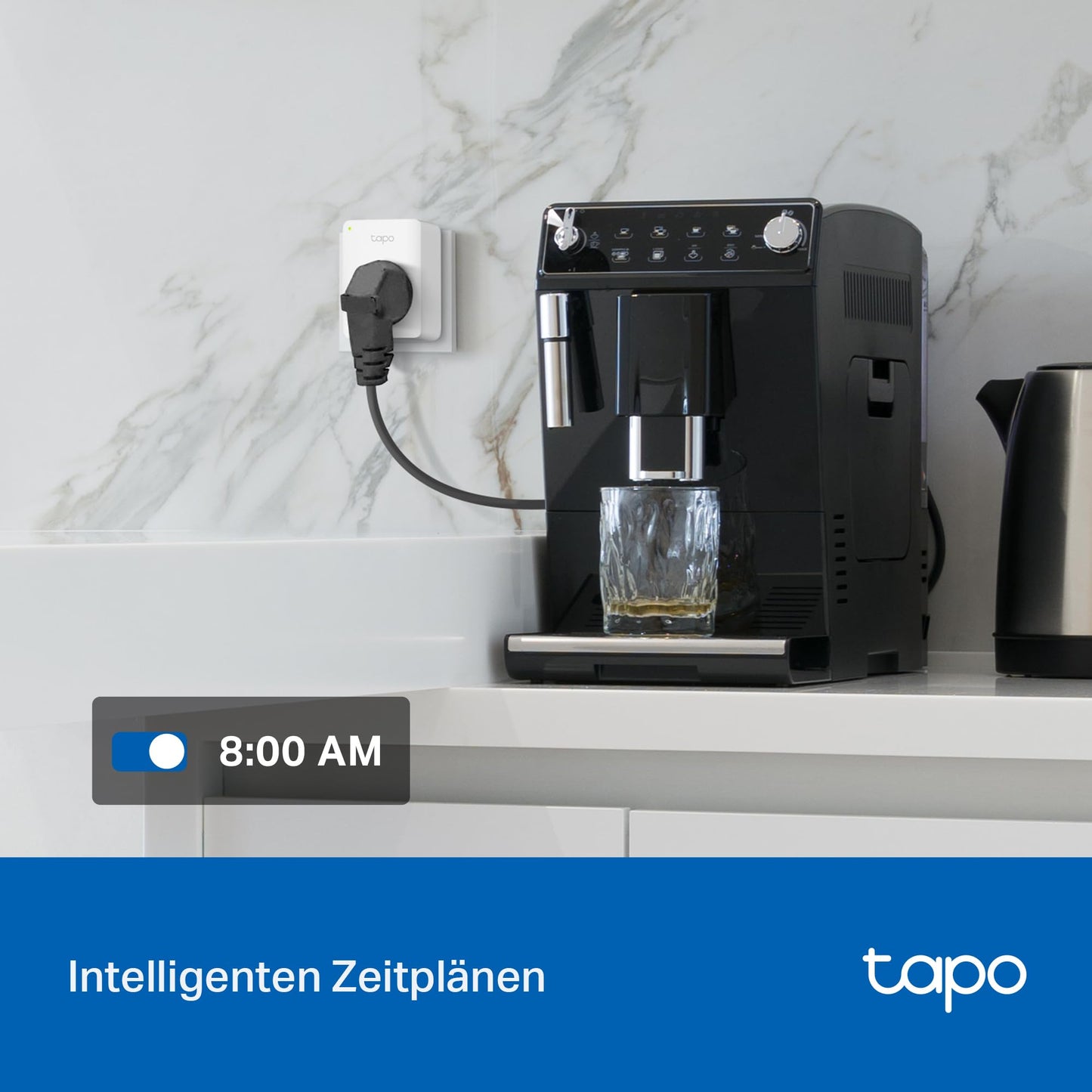 TP-Link Tapo Smart WLAN Steckdose Tapo P110 mit Energieverbrauchsmesser, Smart Home Alexa Steckdose, funktioniert mit Alexa, Google Home, Sprachsteuerung, Fernzugriff, Mini, 4 Pack