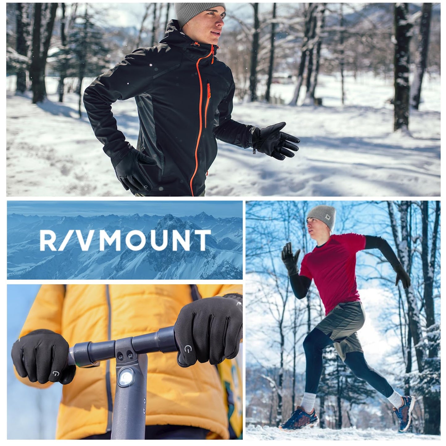 SIMARI Winter Thermo-Handschuhe Herren Damen Touchscreen Anti-Rutsch Winddicht Handschuhe Kaltes Wetter Handschuhe zum Autofahren Radfahren Skifahren Arbeiten Outdoor SMRG102