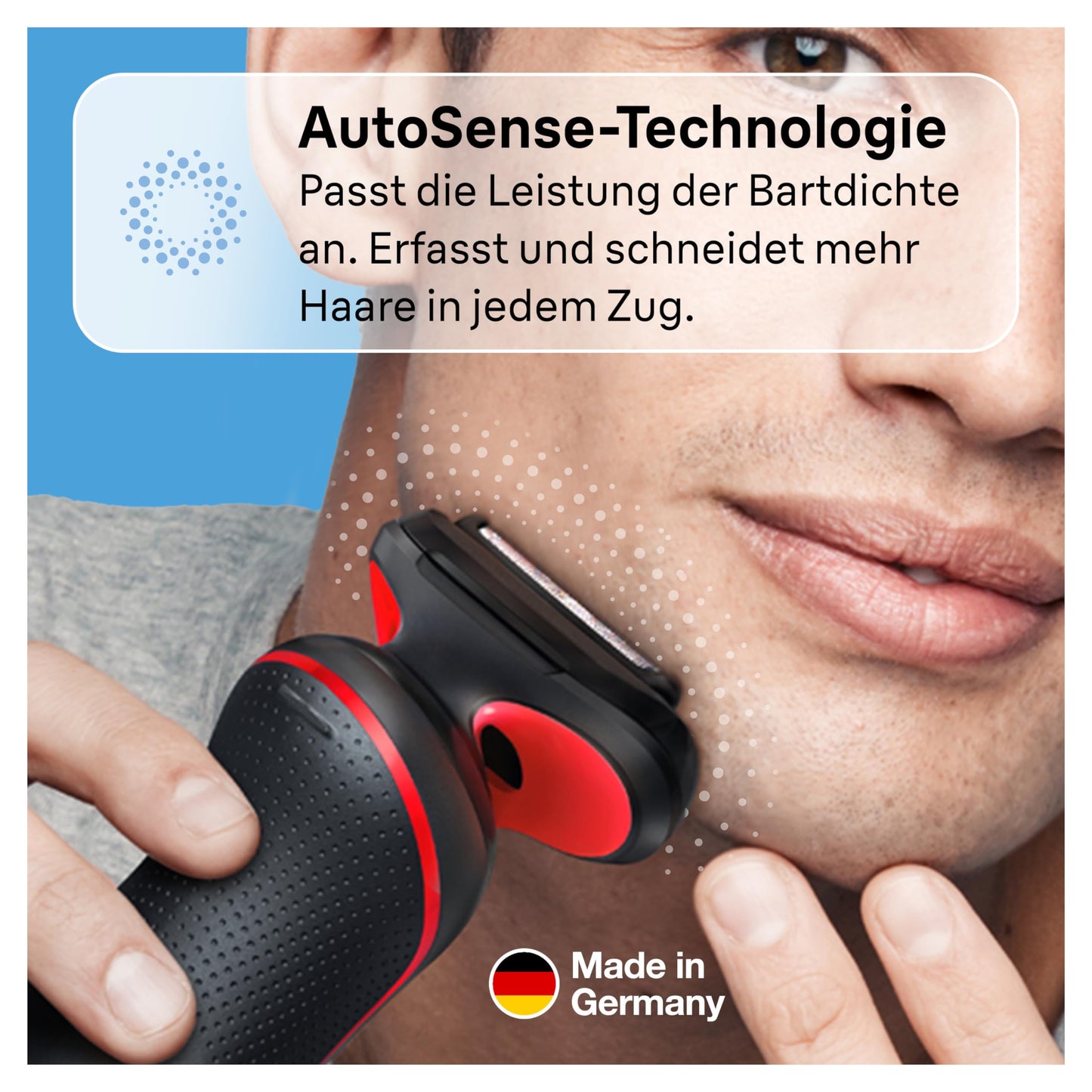 Braun Series 5 Razor for Men, Electric Shaver, EasyClean, Wet and Dry, Rechargeable and Wireless, 51-R1000s, Red