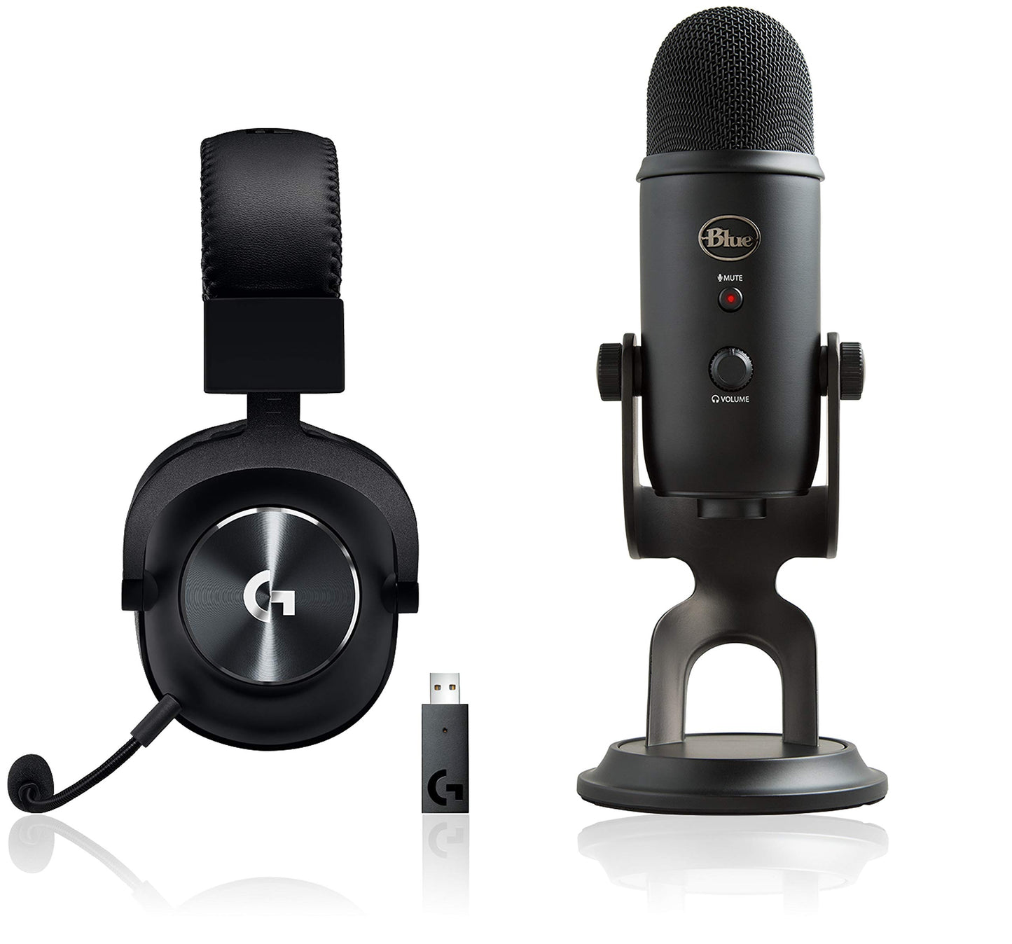Logitech G PRO X LIGHTSPEED Gaming-Headset (2. Generation) mit Blue VO!CE + Blue Microphones Yeti USB-Mikrofon für Aufnahme und Streaming auf PC und Mac