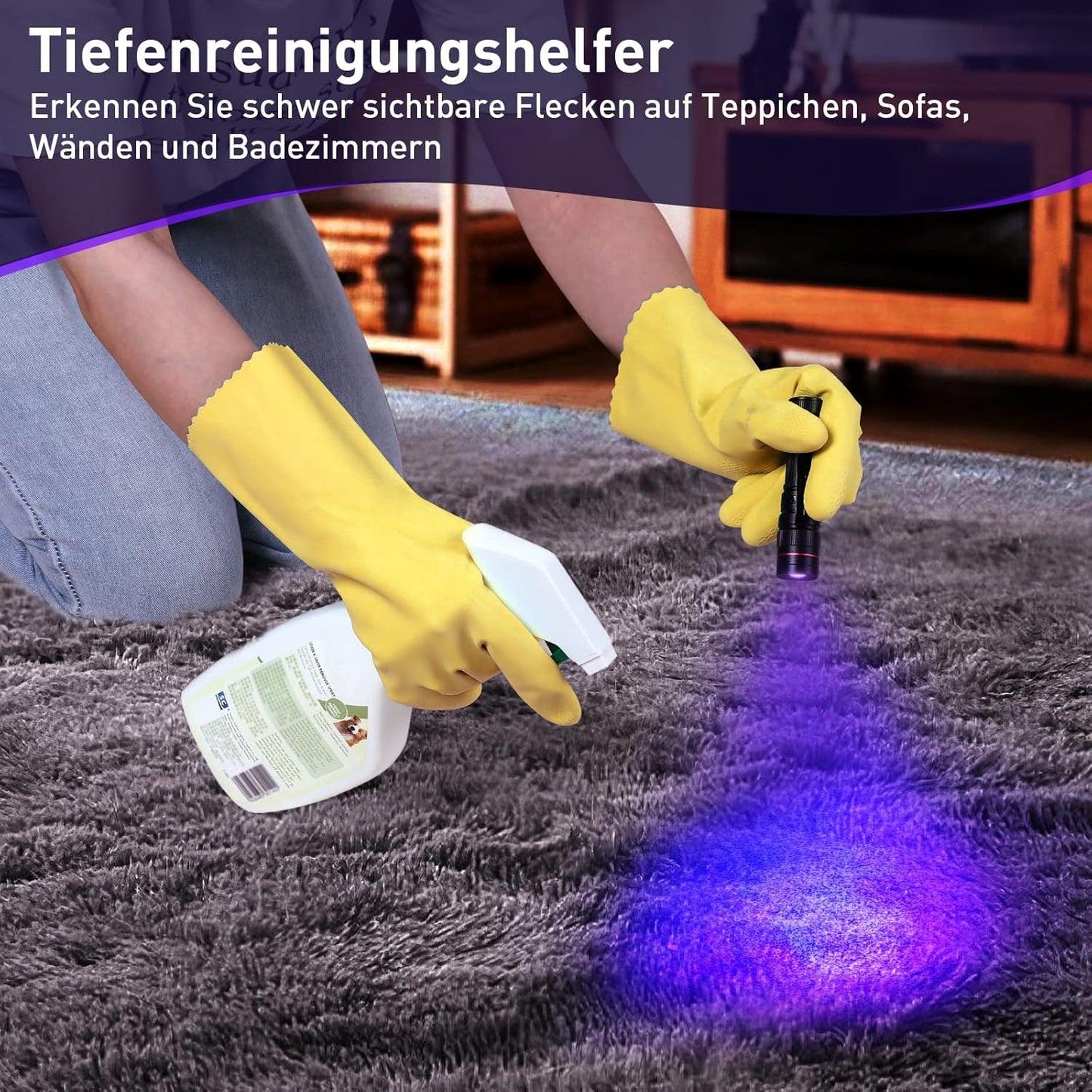 UV Torch LED Hand Light Black Light Made of Aluminium Alloy