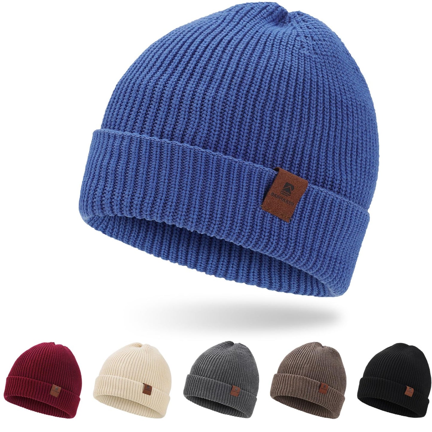 BARFULKER Mütze Herren Damen Winter Beanie Mütze Warme Wintermütze Thermo Dehnbare Strickmützen Bequem Wollmütze Winddichte Laufmützen Unisex