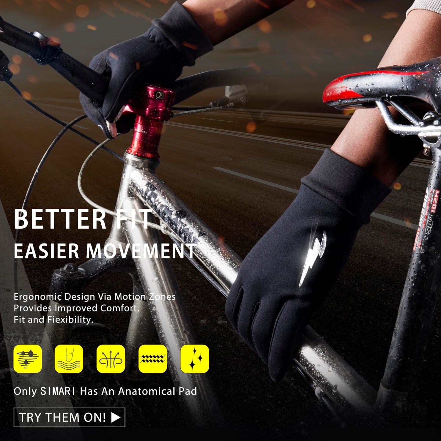 SIMARI Winter Thermo-Handschuhe Herren Damen Touchscreen Anti-Rutsch Winddicht Handschuhe Kaltes Wetter Handschuhe zum Autofahren Radfahren Skifahren Arbeiten Outdoor SMRG102