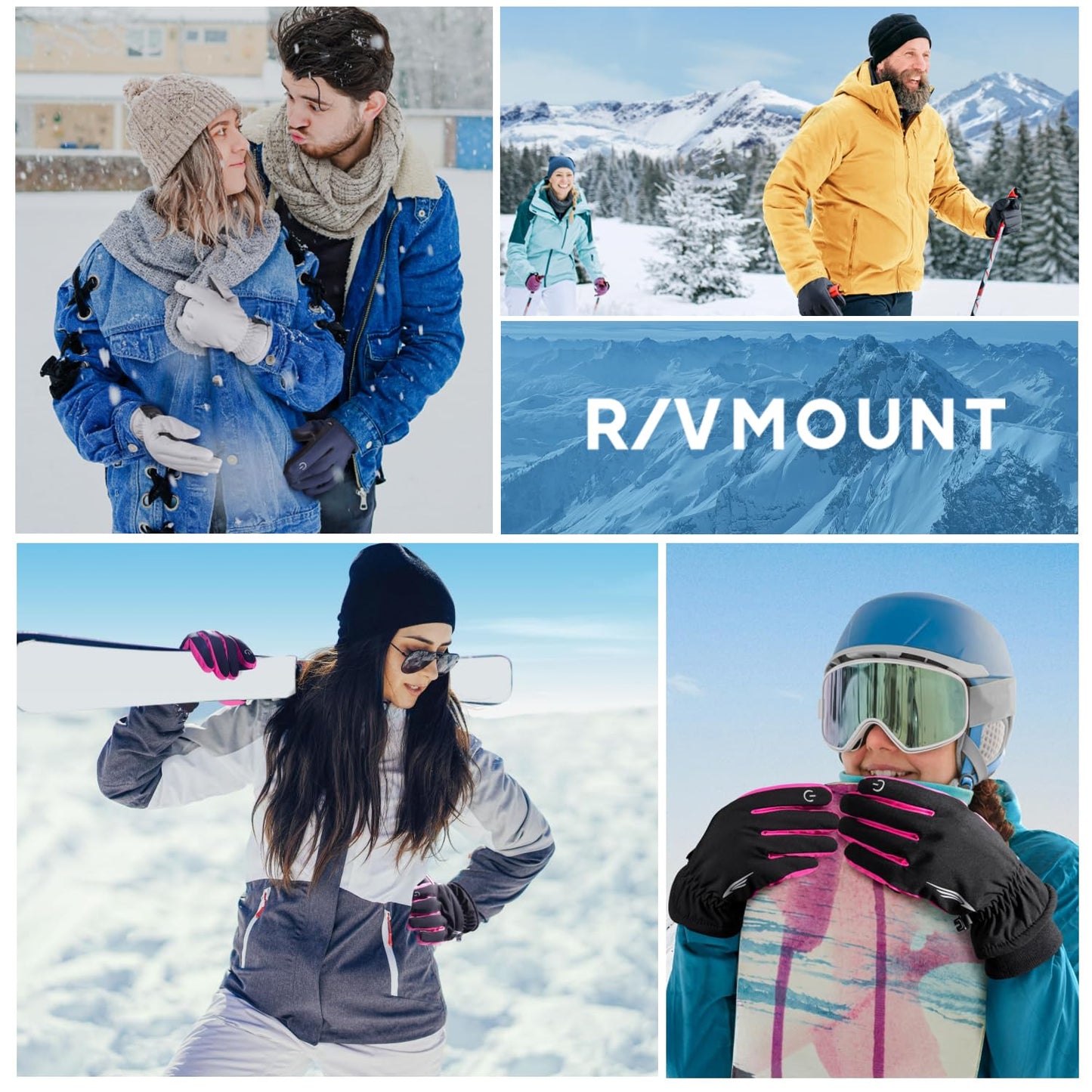 SIMARI Winter Thermo-Handschuhe Herren Damen Touchscreen Anti-Rutsch Winddicht Handschuhe Kaltes Wetter Handschuhe zum Autofahren Radfahren Skifahren Arbeiten Outdoor SMRG102